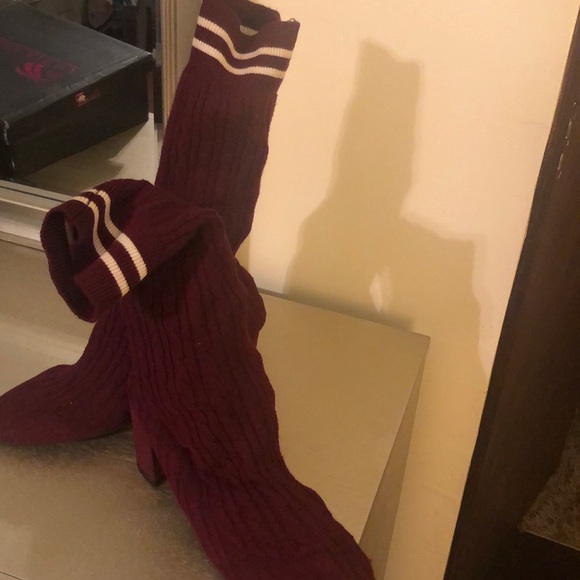 Sock over boot style mid calf boots. - Picture 2 of 7